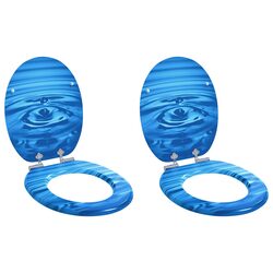 Easy and Comfortable Blue Soft-Close Toilet Seats for You