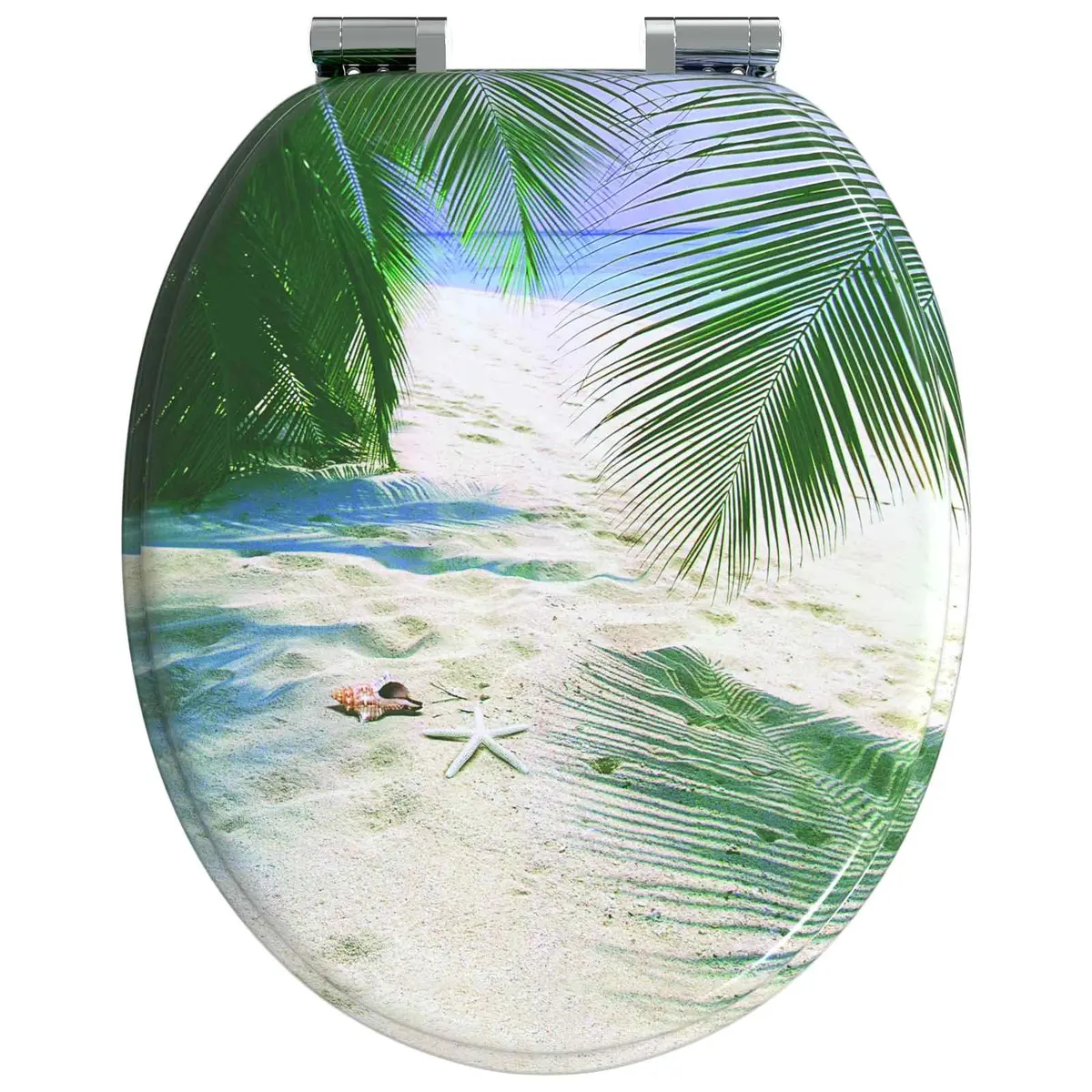 Soft-Close Toilet Seat Green 44 x 38 cm MDF Easy Install 2 Piece