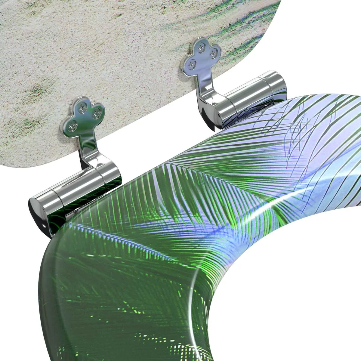 Soft-Close Toilet Seat Green 44 x 38 cm MDF Easy Install 2 Piece
