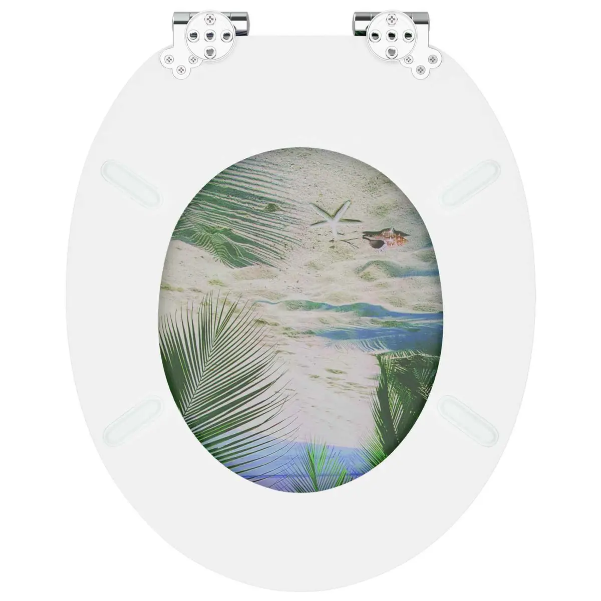 Soft-Close Toilet Seat Green 44 x 38 cm MDF Easy Install 2 Piece