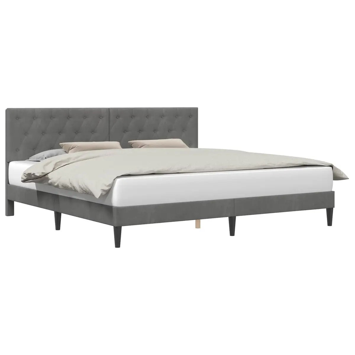Bed Frame with Velvet Touch