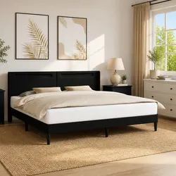 Black Bed Frame with LED Lights – Modern and Stylish