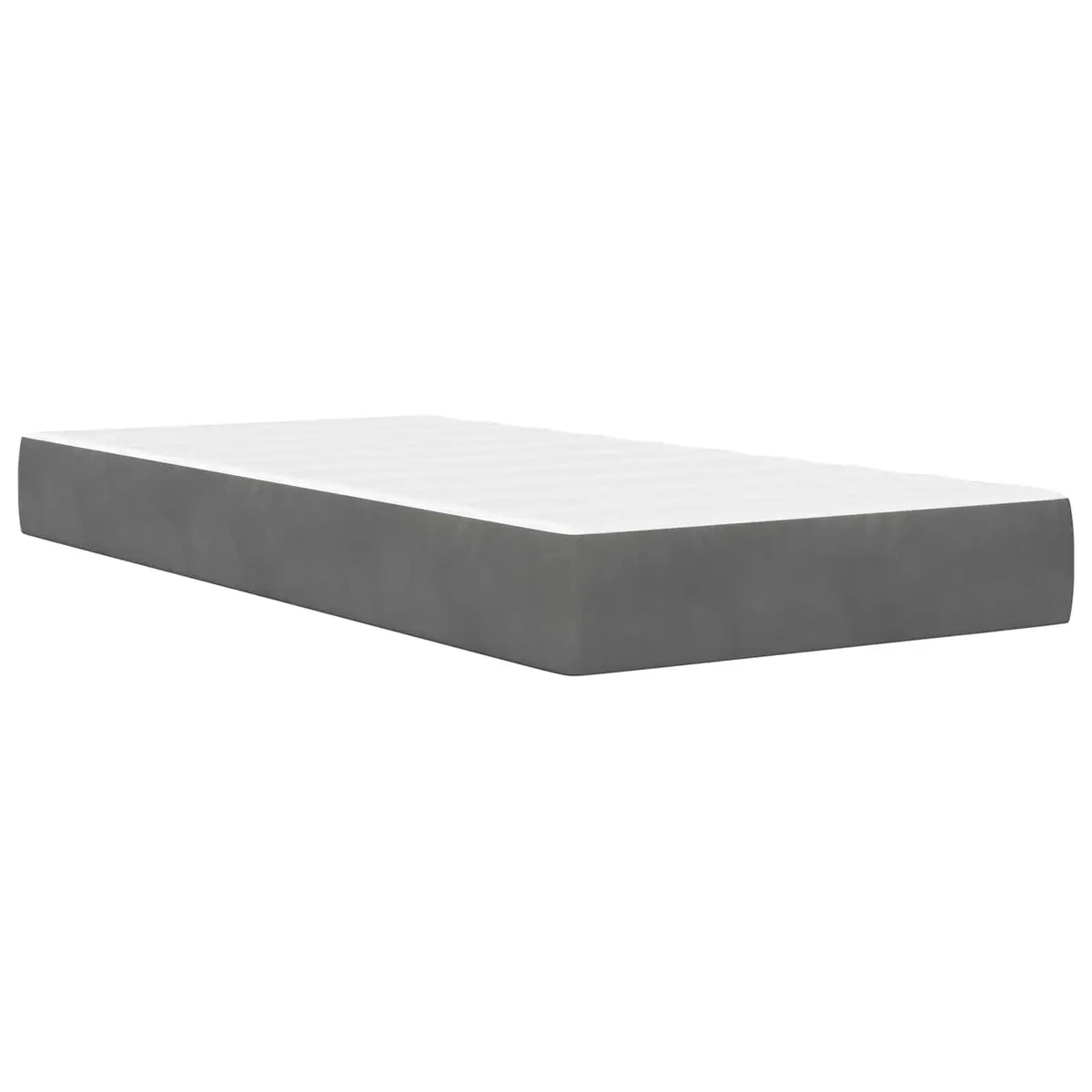 Bed Frame with Mattress Grey 107 x 203 cm Modern Bedroom Furniture Plywood