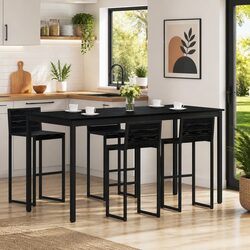 Compact Black Rectangular Bar Table for Modern Homes