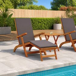 Compact Folding Sun Lounger Set for Outdoor Use