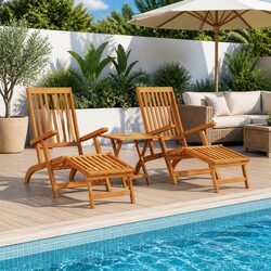 Acacia Wood Sun Lounger: Your Perfect Outdoor Seat