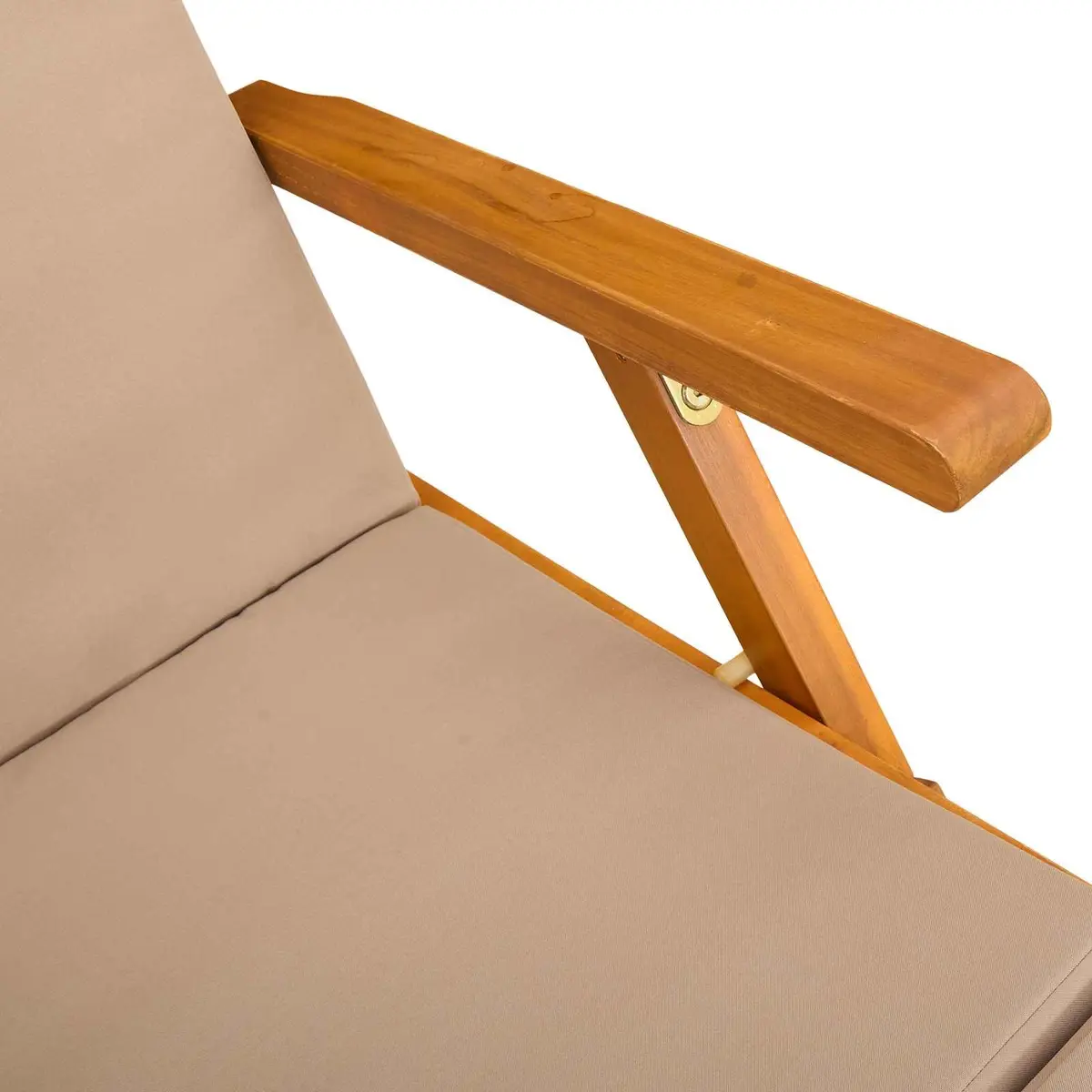 Sun Lounger Reclining Folding Chair 3 pcs Solid Acacia Wood Garden Patio