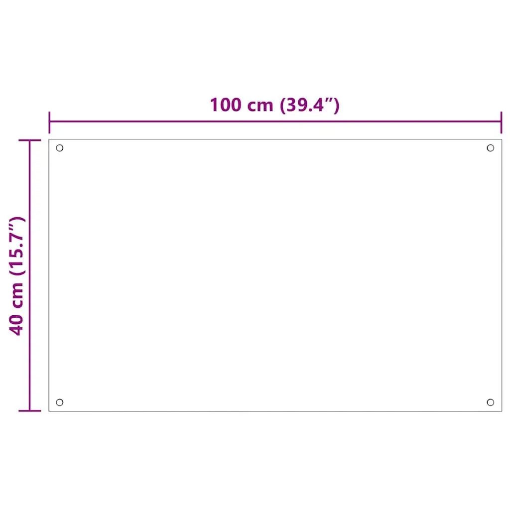 Kitchen Backsplash Transparent 100 x 40 cm Tempered Glass Heat Resistant 2 Piece
