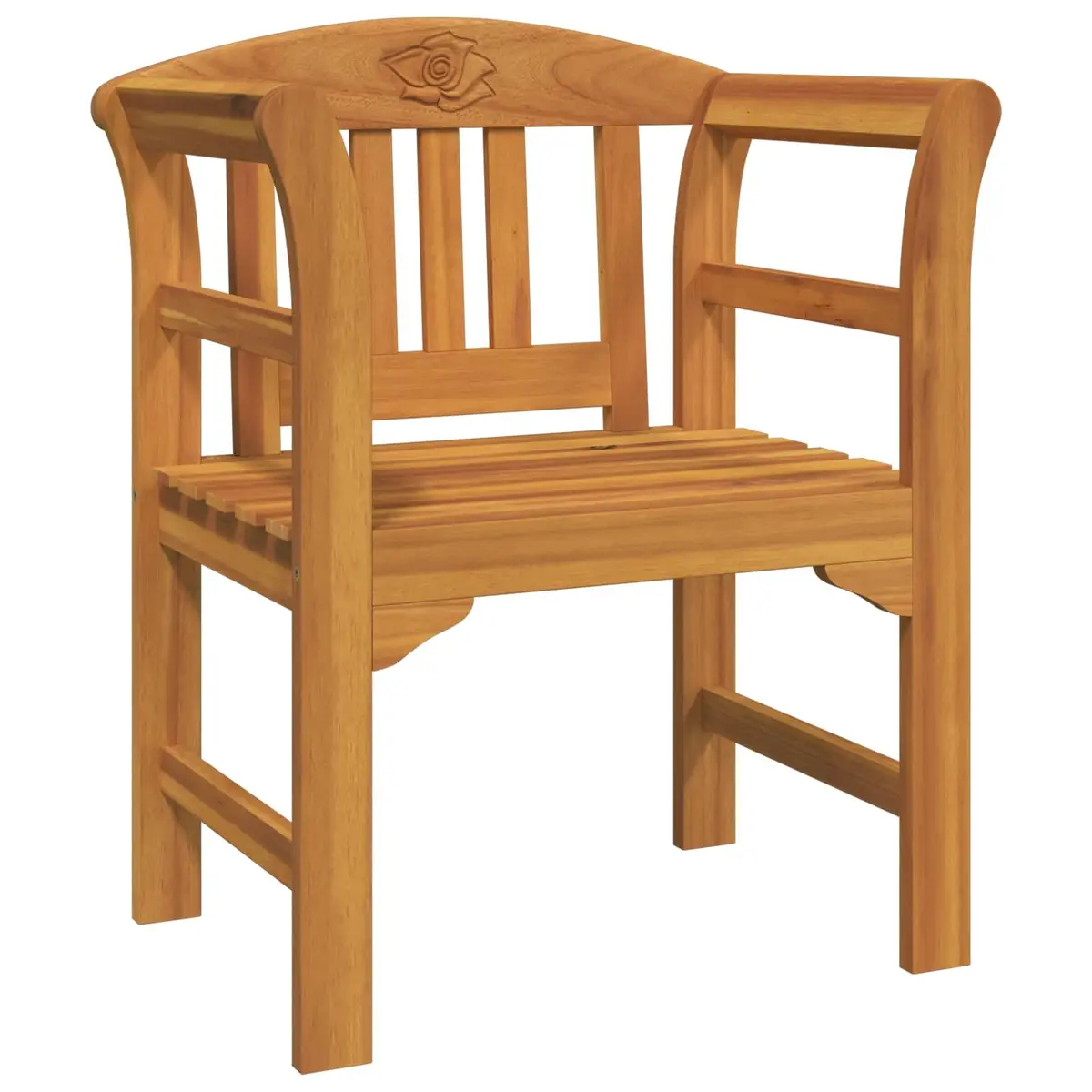 Garden Rose Lounge Set 4 Piece Outdoor Furniture Brown Wood Patio Seating