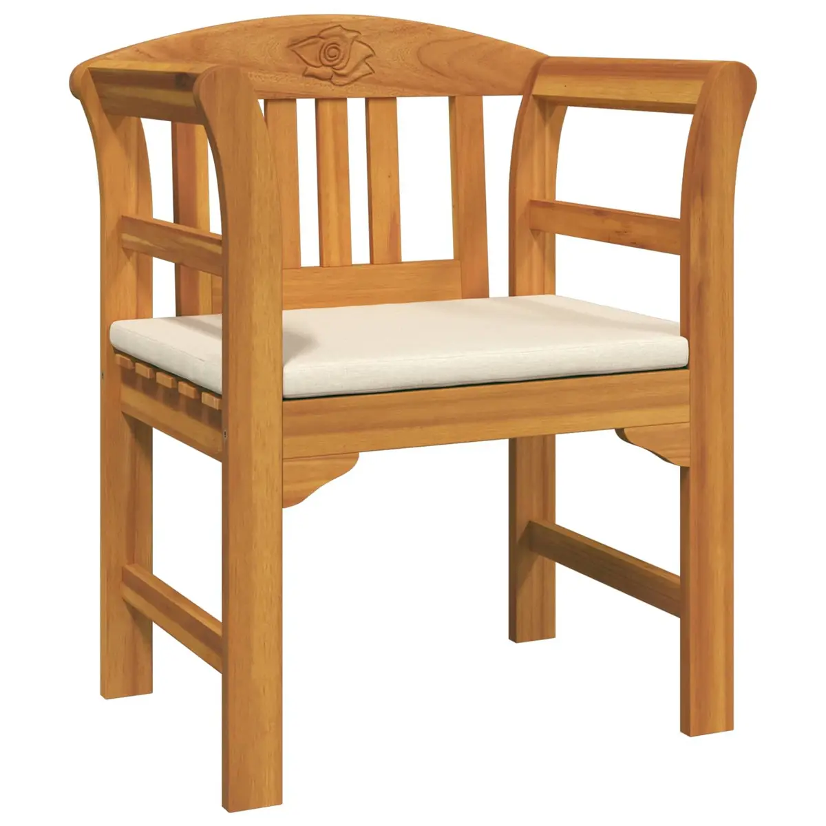 Garden Rose Lounge Set 4 Pieces Outdoor Furniture Acacia Wood Patio Seating