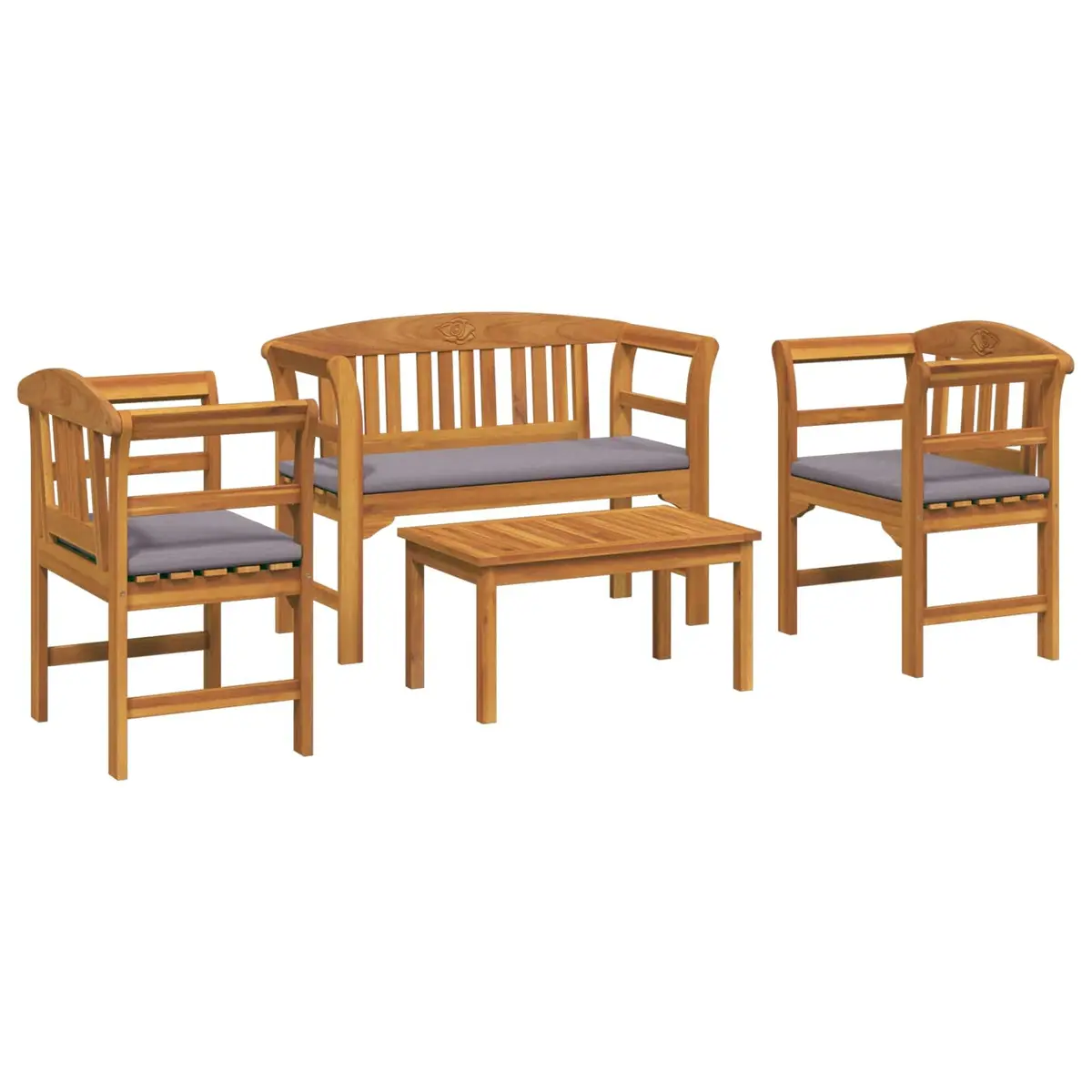 Garden Rose Lounge Set 4 Pieces