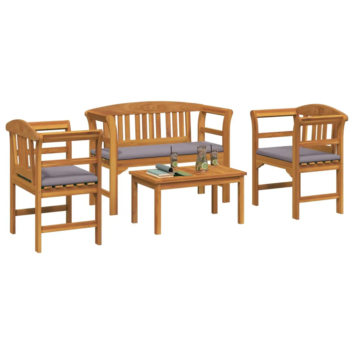 Garden Rose Lounge Set 4 Pieces
