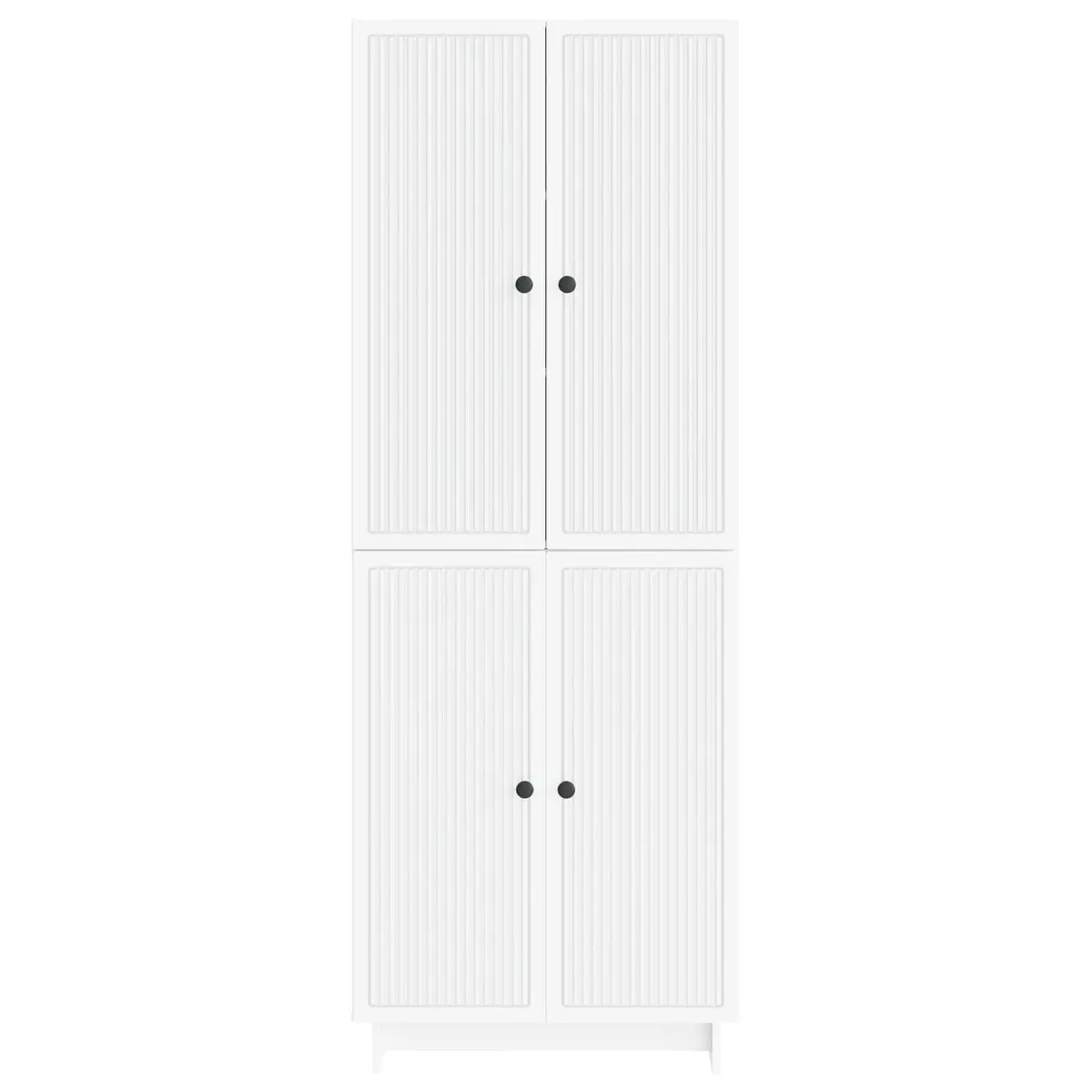 Cabinet Set White 66 x 34.5 x 90 cm Smart Storage with LED Lights and USB Power Hubs
