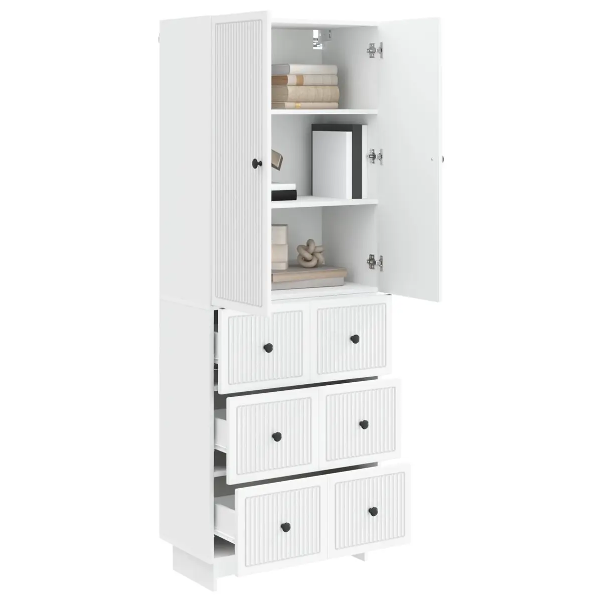 2 Piece Cabinet Set Engineered Wood Storage Furniture Indoor Outdoor
