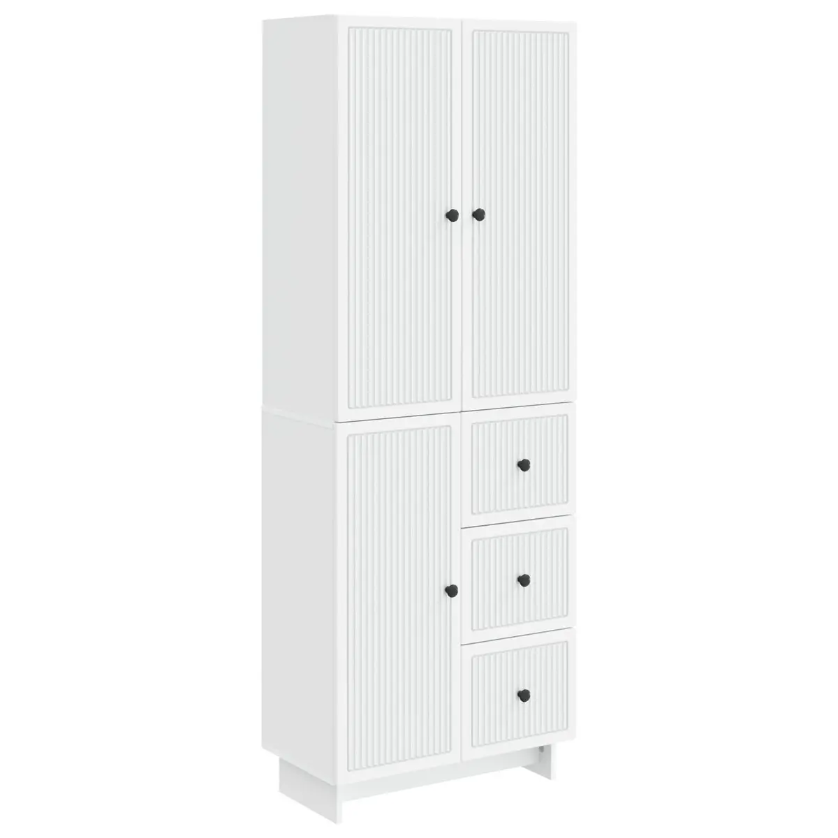 Cabinet Set 2 pcs Engineered Wood Modular Storage Furniture Living Room
