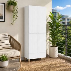 Compact Engineered Wood Cabinet Set for Storage Needs