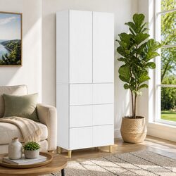 Compact and Versatile 2-Piece Cabinet Set