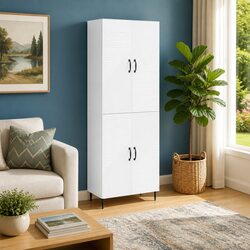 Compact 2-Piece Cabinet Set for Smart Storage