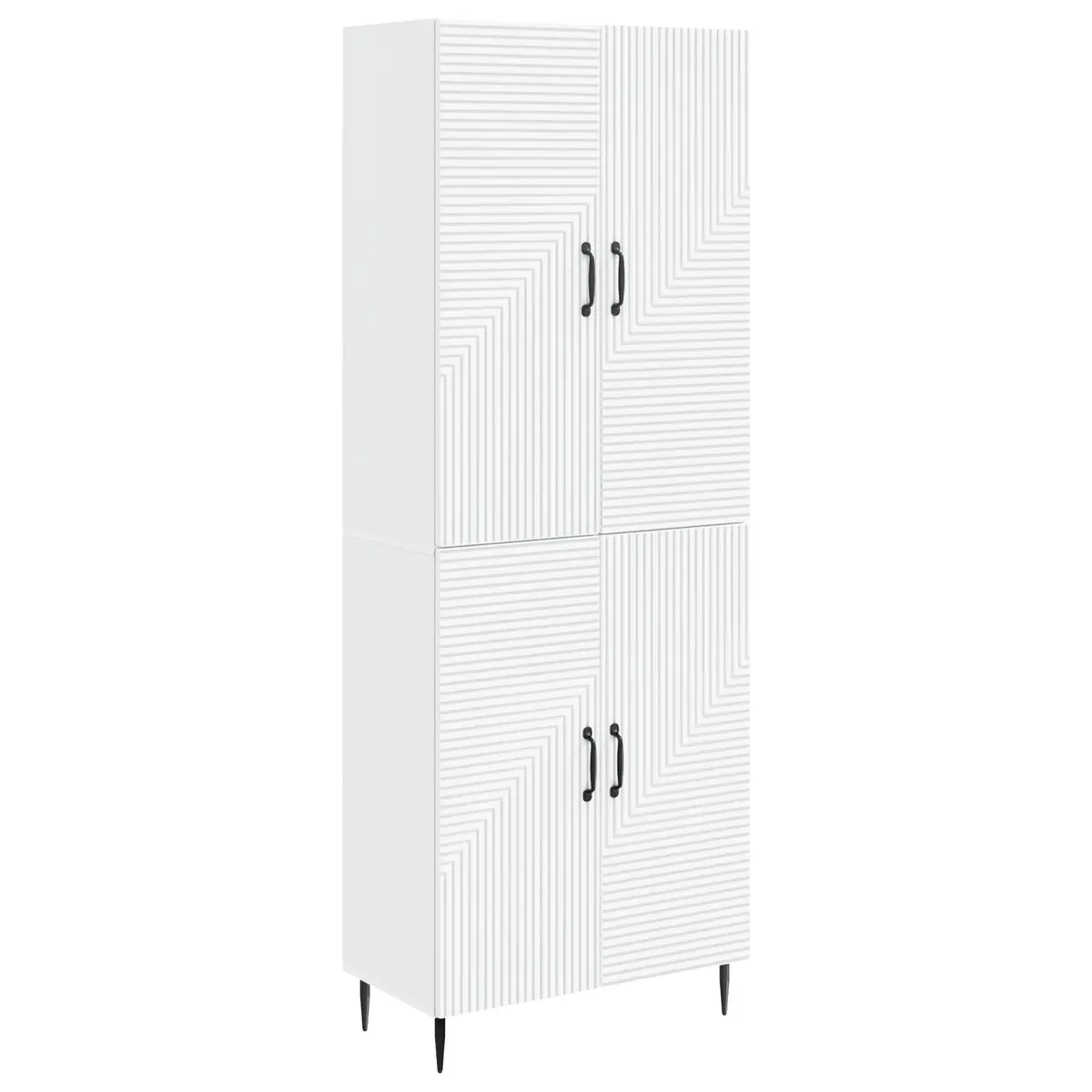 Cabinet Set 2 pcs 66 x 34.5 x 89.5 cm Modern Home Furniture Storage Solution