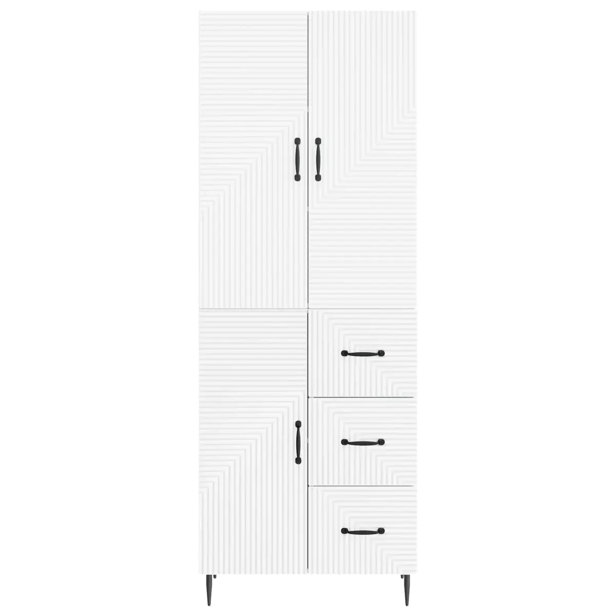 Cabinet Set White 66 x 34.5 Modern Storage Furniture Indoor Outdoor