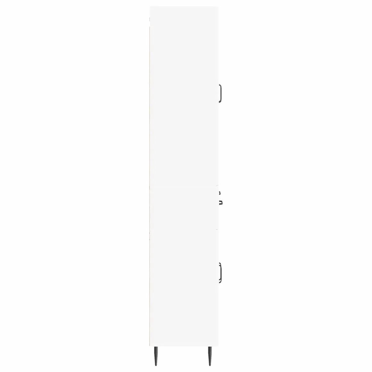 Cabinet Set White 2 Piece Engineered Wood Storage Furniture Organiser