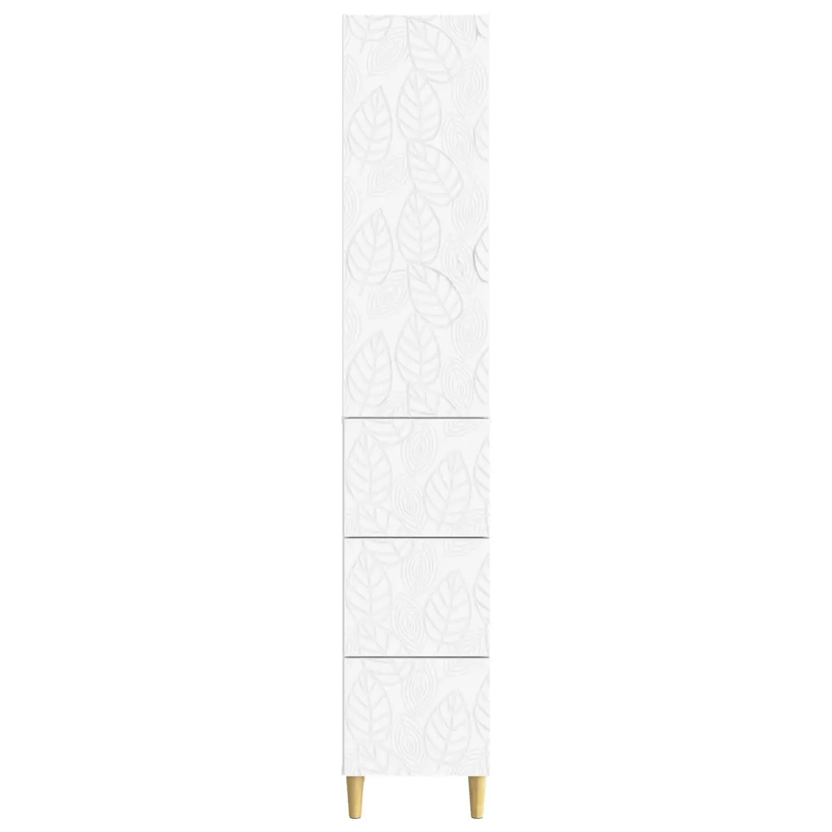 White Storage Cabinet Set 2 pcs Engineered Wood Shelves Doors Handles Home