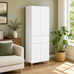 Compact and Efficient White 2-Piece Furniture Set