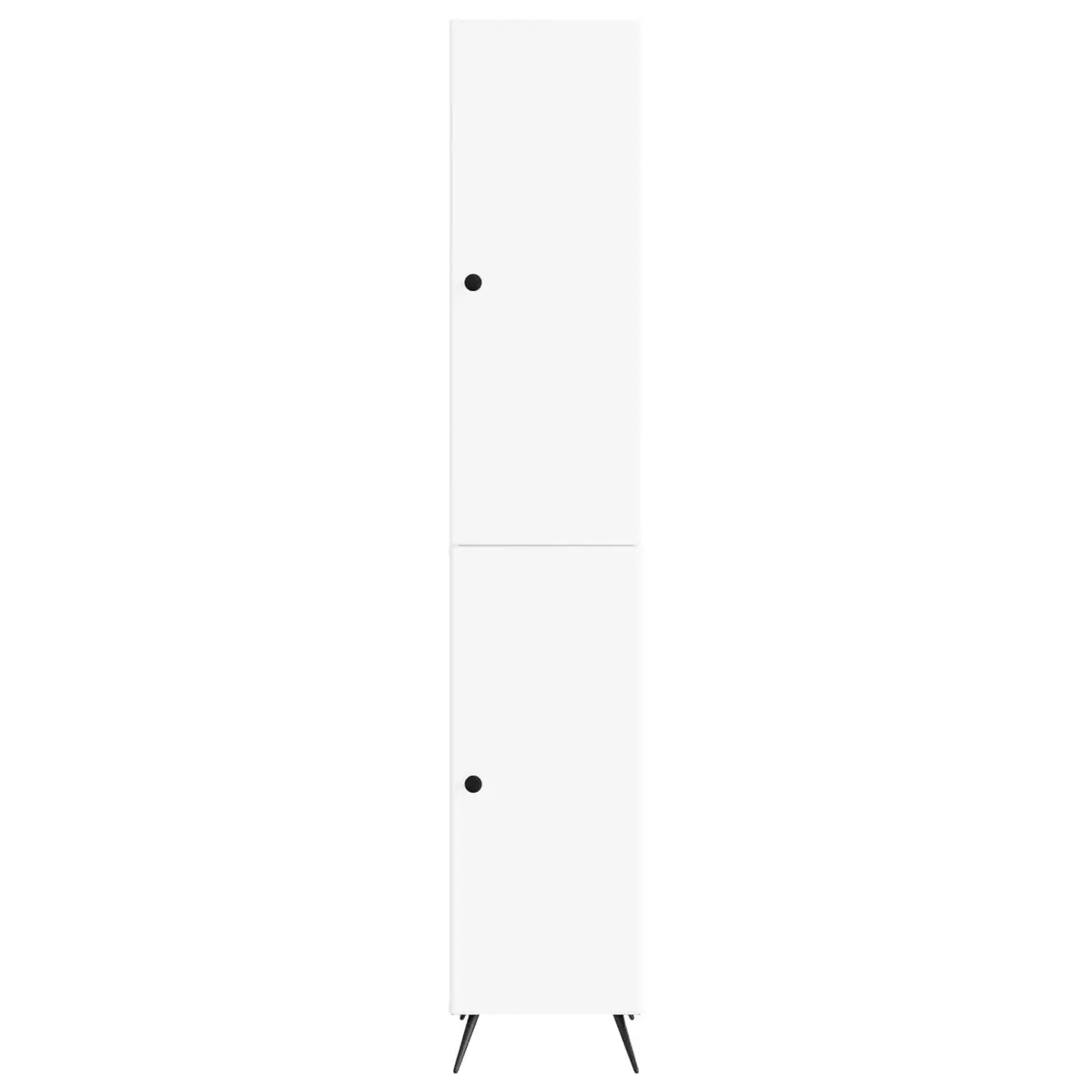 2 Piece Cabinet Set White Engineered Wood Storage Furniture for Living Room and Bedroom
