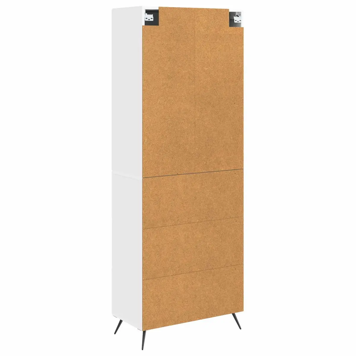 Storage Cabinet Set White 66 x 34.5 x 90 cm Sliding Doors Shelves Drawers