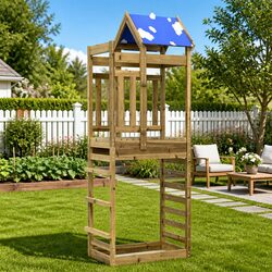 Brown Play Tower: Durable and Fun for Kids