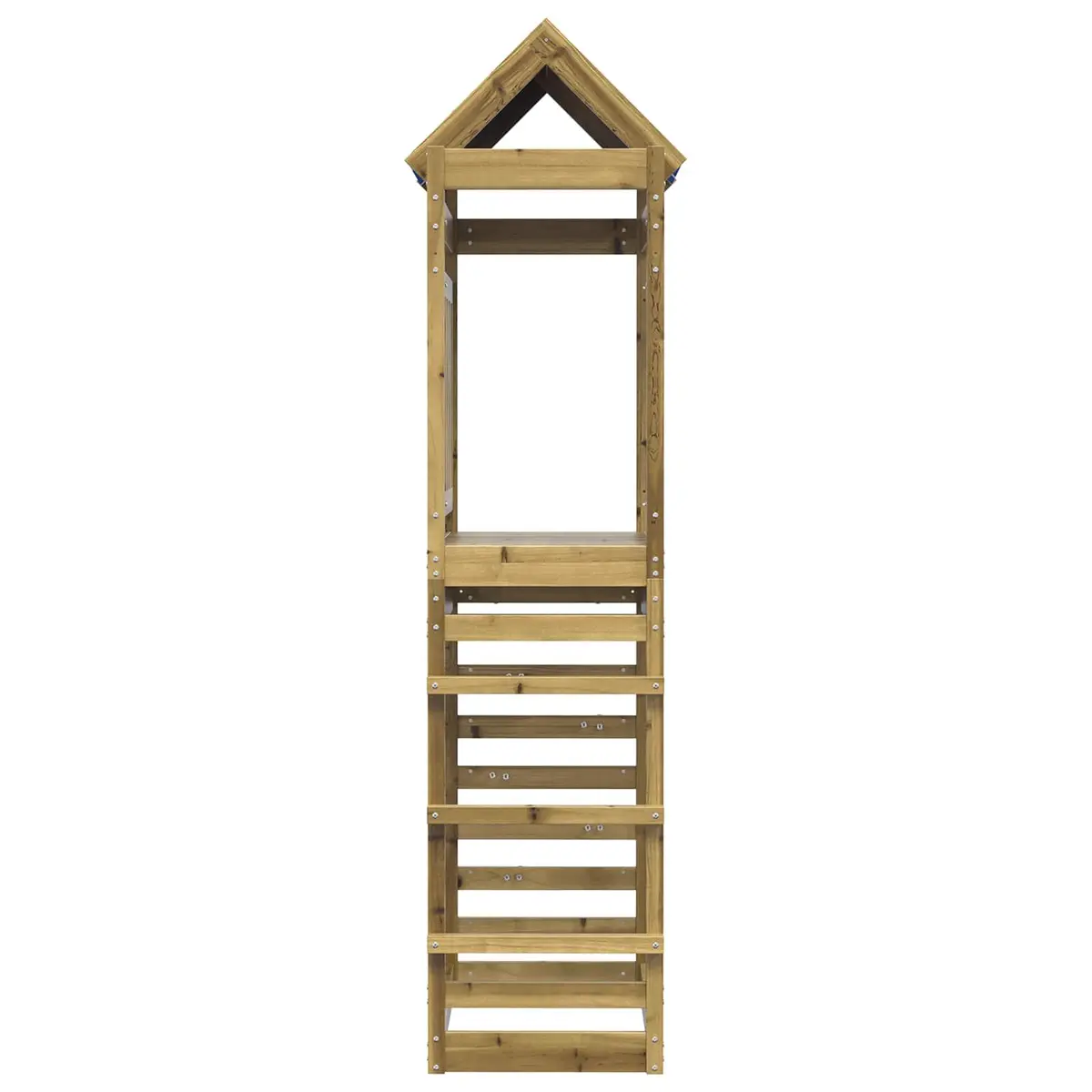 Play Tower Brown 85 x 52.5 x 239 cm Outdoor Kids Playground Equipment Climbing