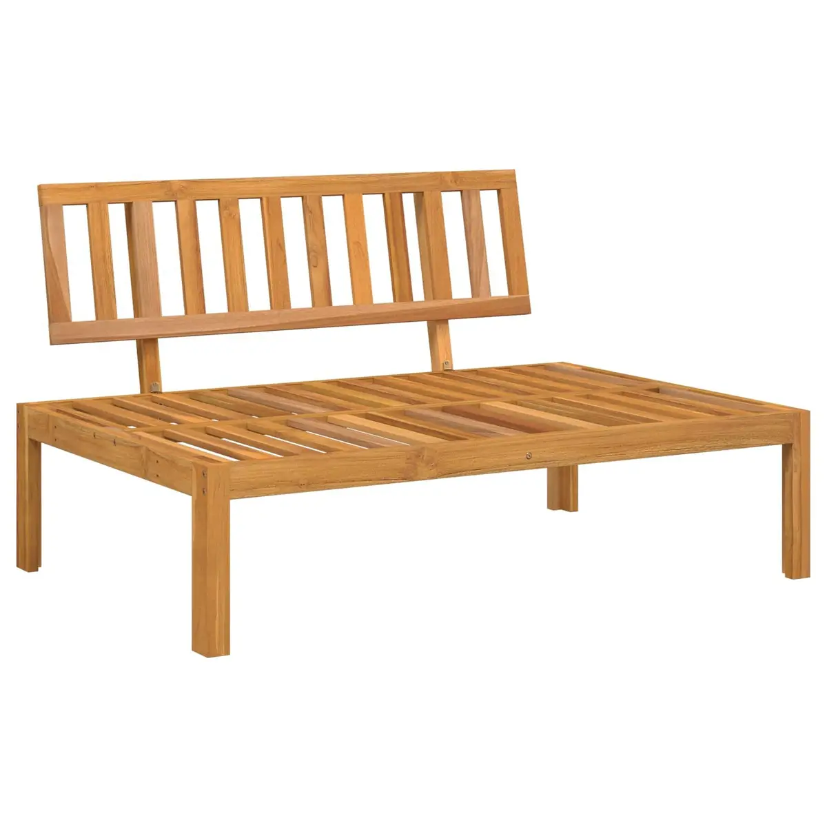 Modular Sofa Set Anthracite Solid Acacia Wood Outdoor Garden Furniture Weather Resistant