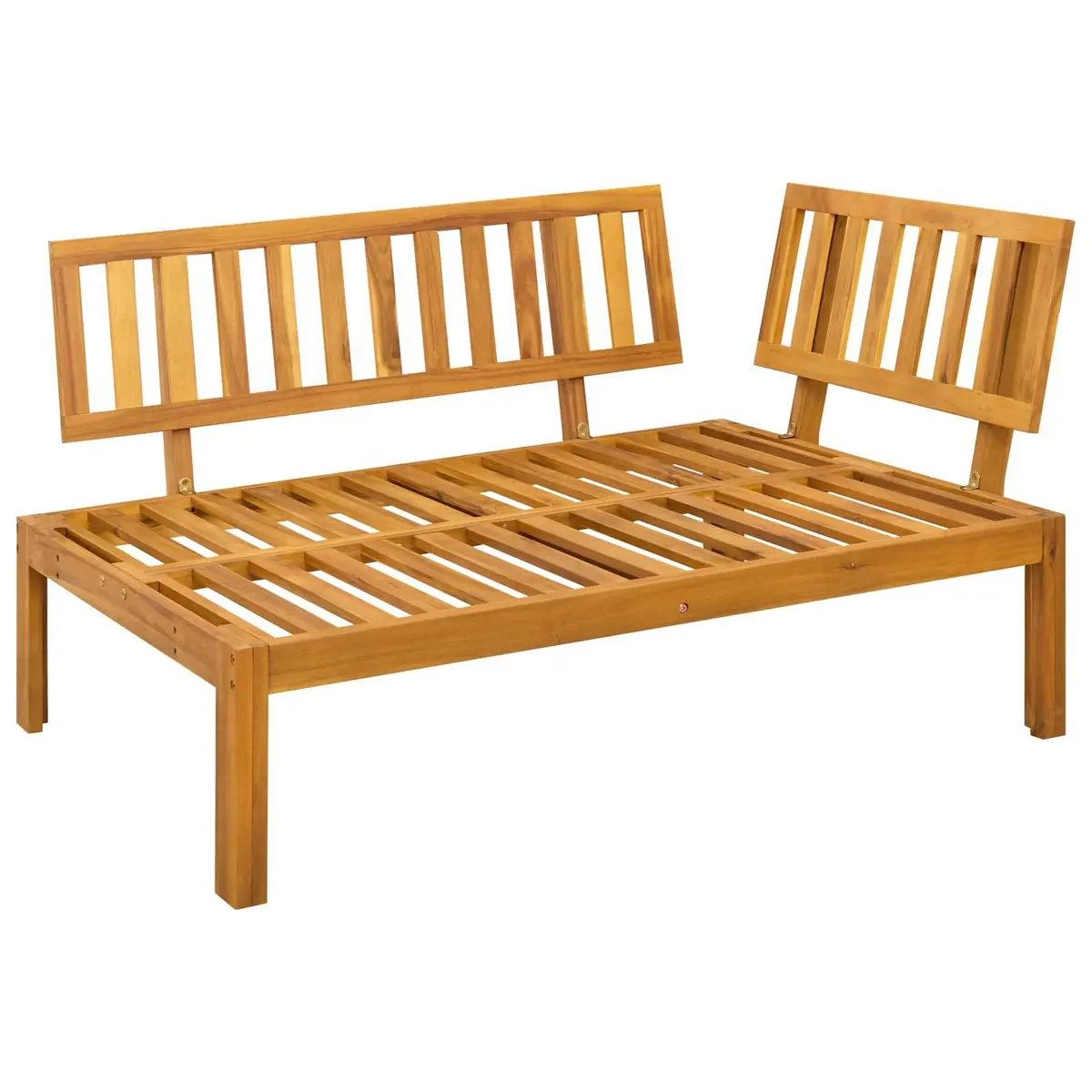 Outdoor Sectional Sofa Set Brown 3 Piece Corner Lounge with Low Table