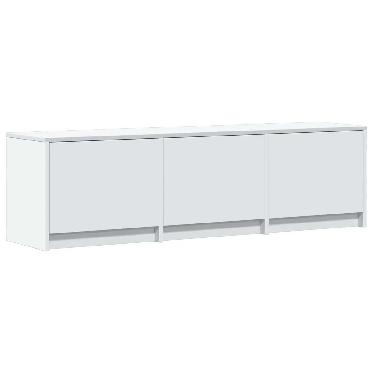 White TV Cabinet with Adjustable LED Lighting