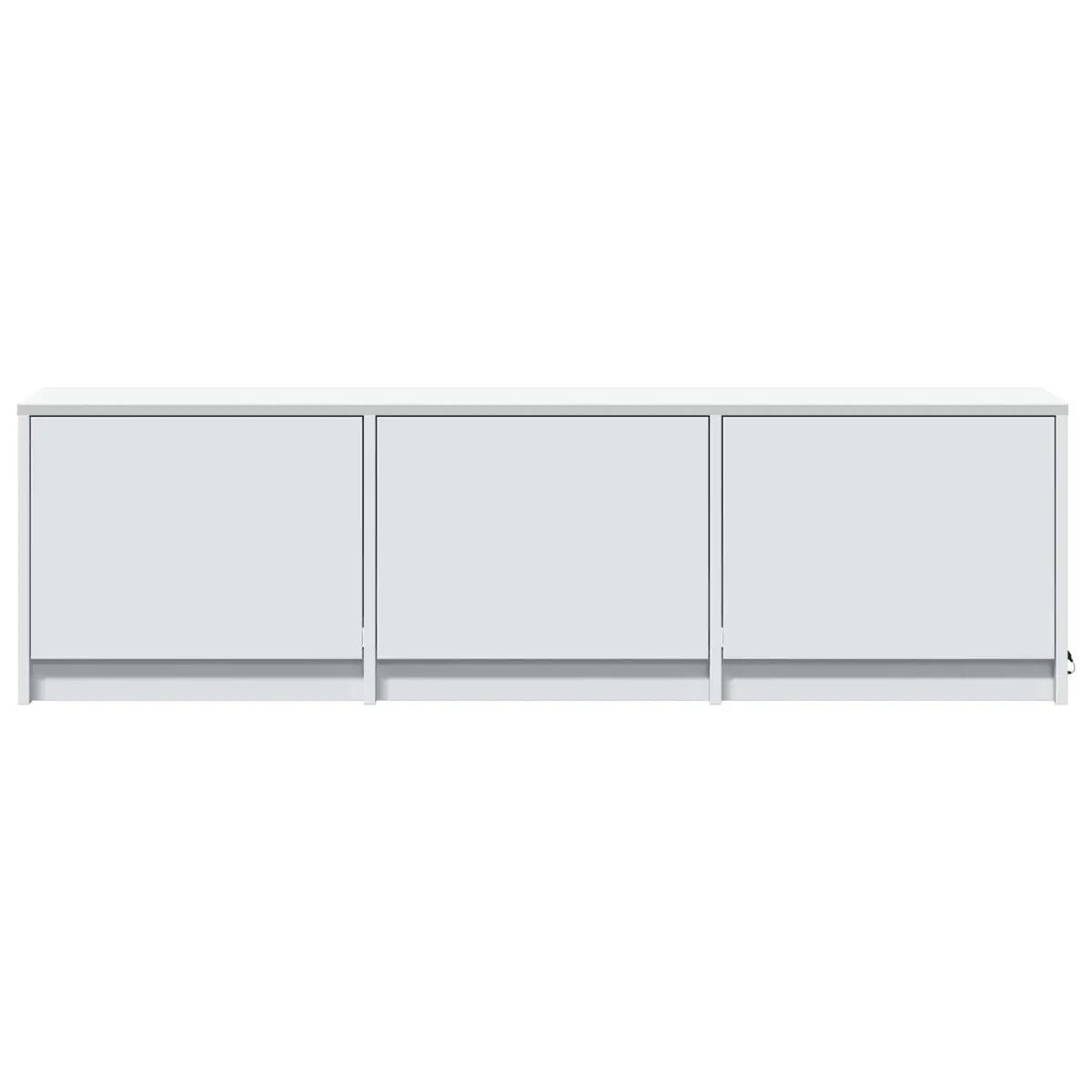 White TV Cabinet with Adjustable LED Lighting