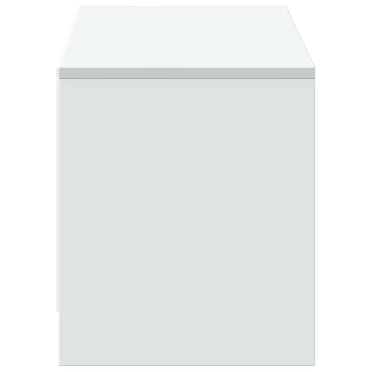 White TV Cabinet with Adjustable LED Lighting