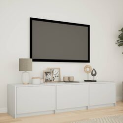 Your Ideal 165cm White TV Cabinet with LED Lights