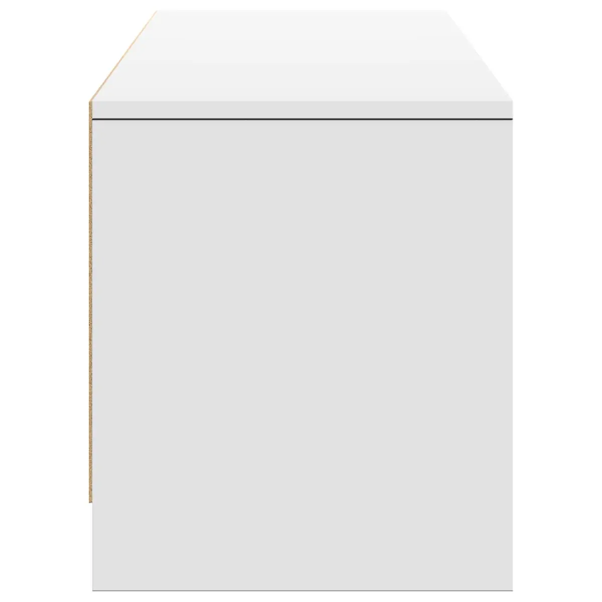 TV Cabinet White 165cm Engineered Wood LED Lights Storage Unit