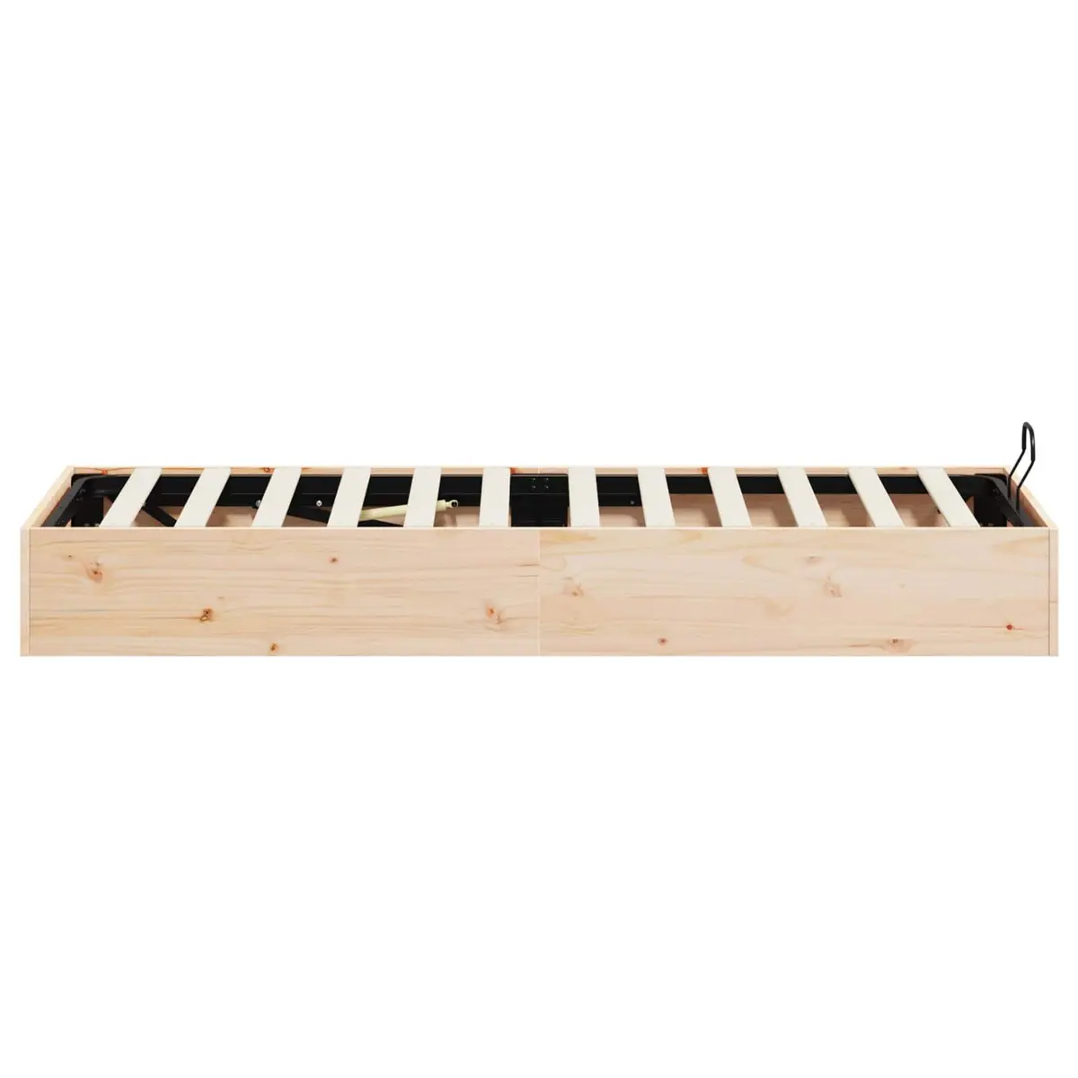 Ottoman Bed Frame Brown 90 x 190 cm Gas Lift-up Storage Modern