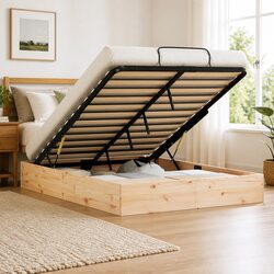 Concise Ottoman Storage Bed Frame 135 x 190 cm