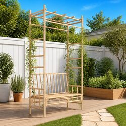 Bamboo Garden Bench with Pergola – A Smart Choice