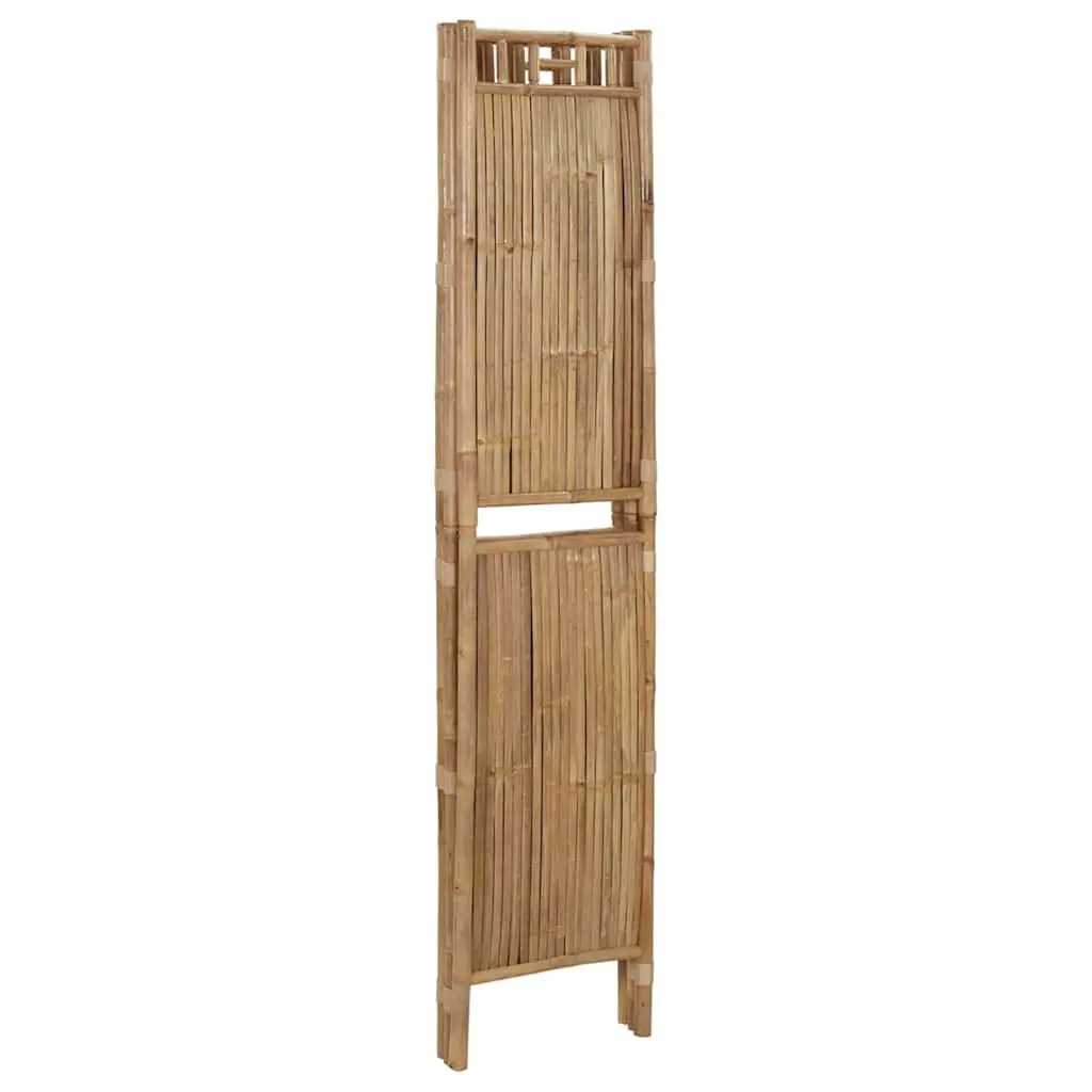 3-Panel Room Divider Brown 120x180 cm Foldable Bamboo Privacy Screen