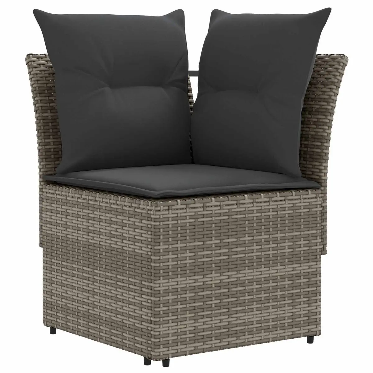 Outdoor Furniture Set Grey 4 Piece Patio Lounge Sofa with Cushions