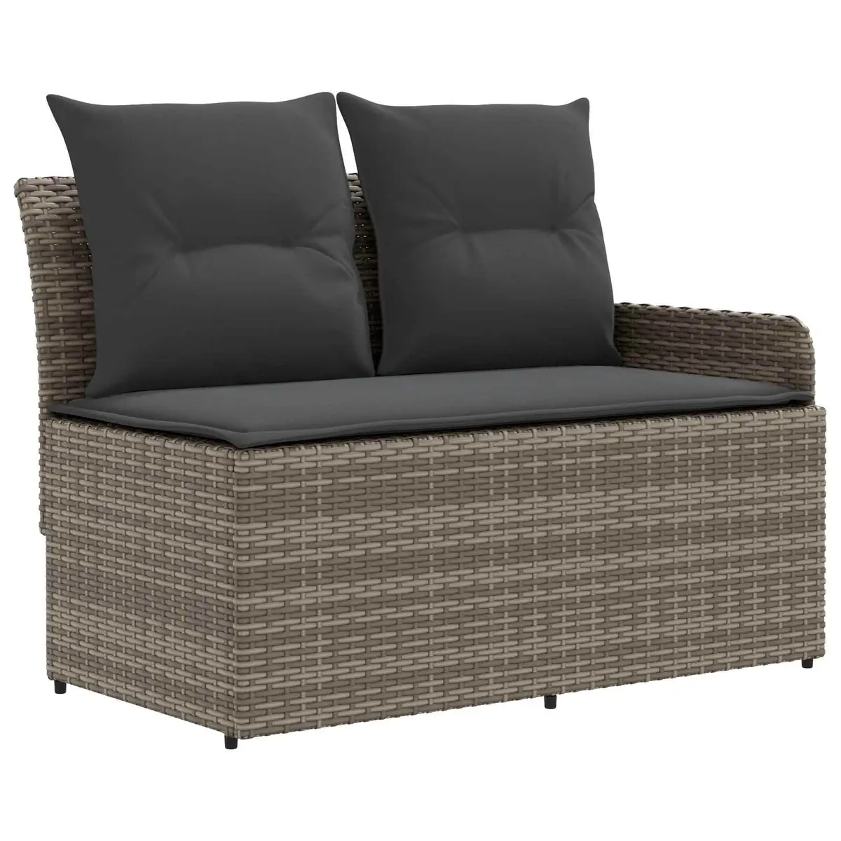 Outdoor Furniture Set Grey 4 Piece Patio Lounge Sofa with Cushions