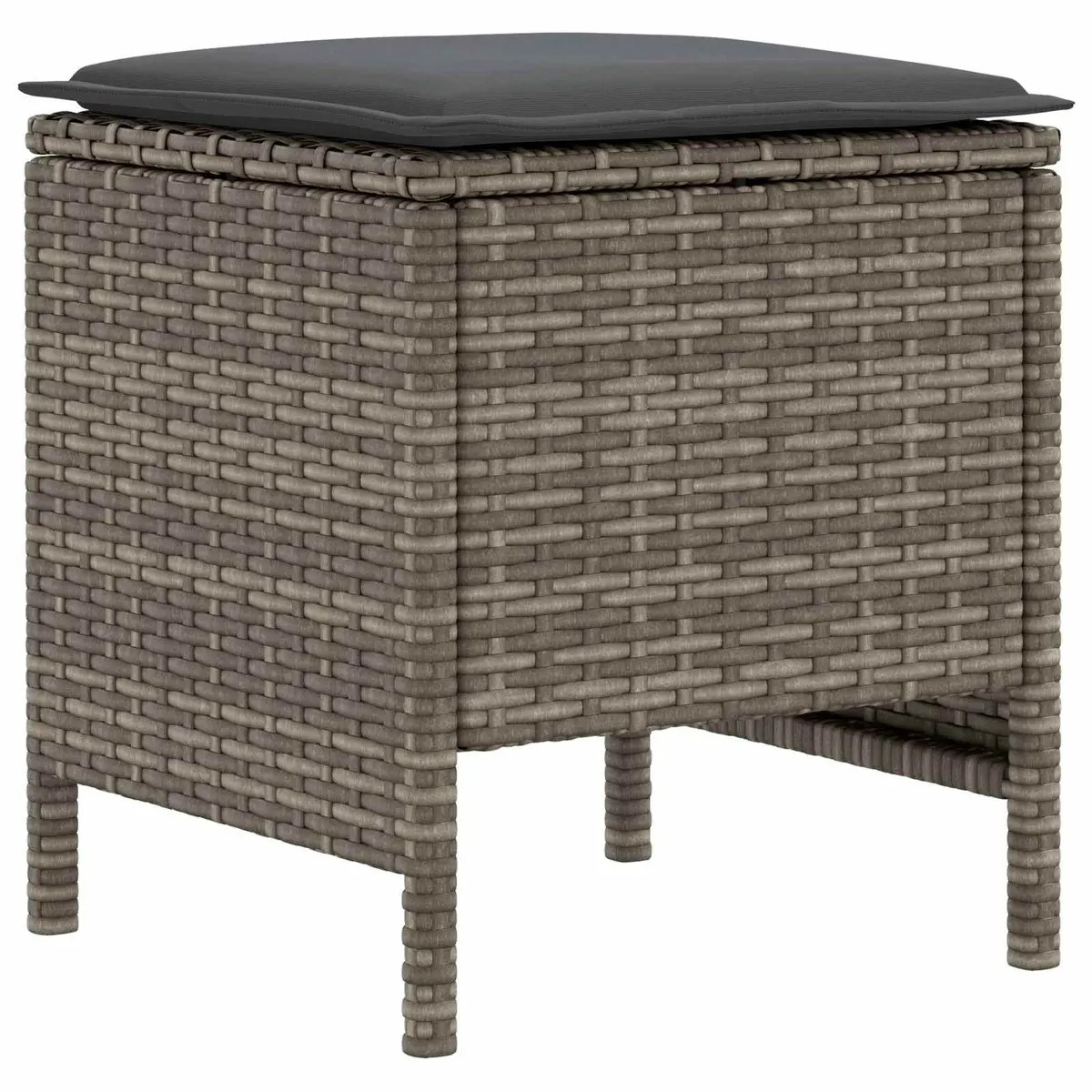 Outdoor Furniture Set Grey 7 Piece PE Rattan Patio Lounge Seating with Cushions