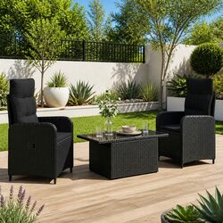Compact 3-Piece Dining Set for Outdoor Spaces