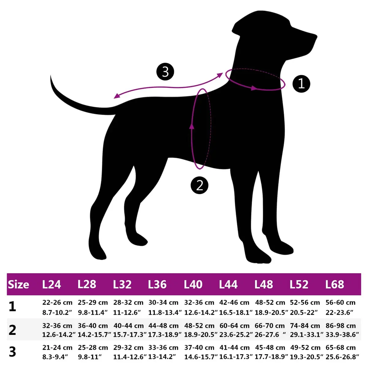 Dog Coat Purple L40 Fleece Polyester Water-Resistant Windproof Adjustable