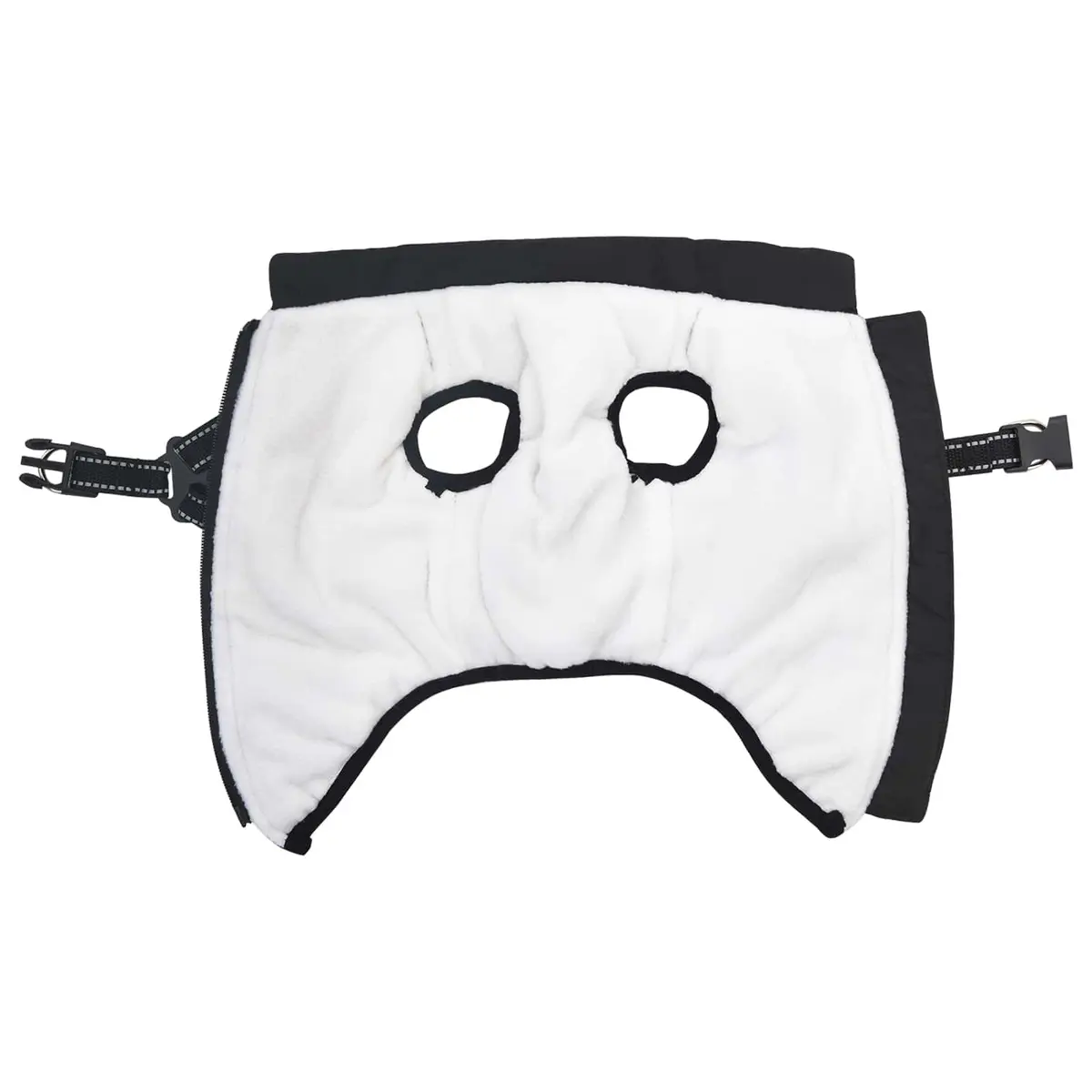 Dog Coat Black L24 Waterproof Windproof Adjustable Reflective