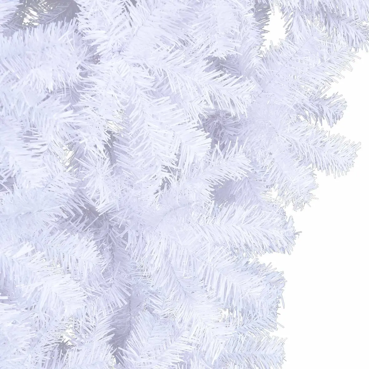 Artificial Christmas Tree White 210cm PVC Steel Stand with LED Lights for Indoor and Outdoor Use