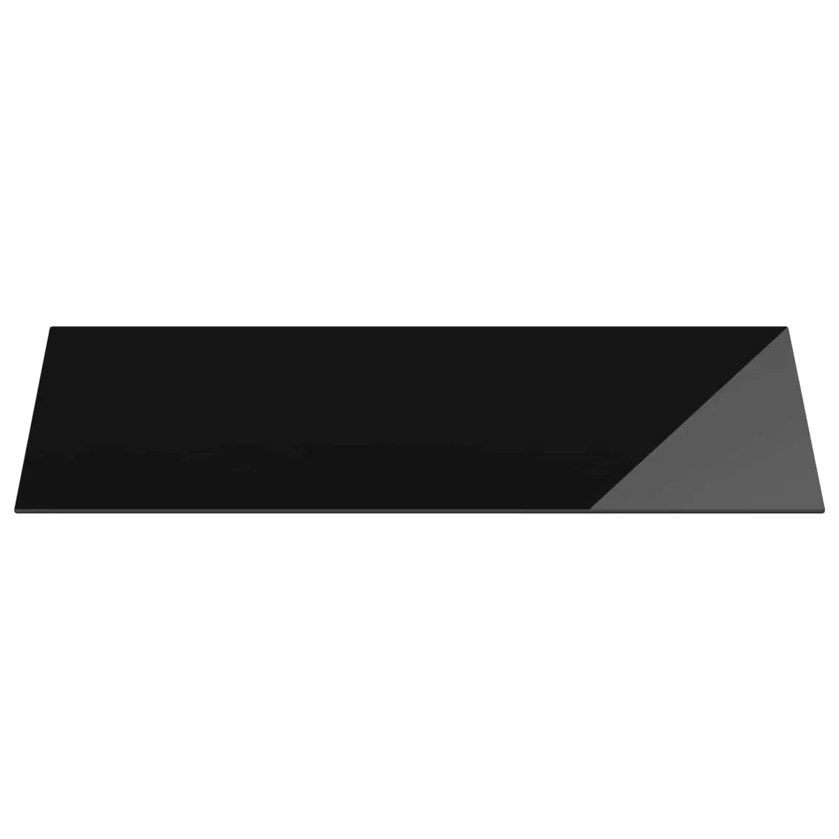 Glass Table Top 100x50cm Black Outdoor Indoor Furniture Minimalist Modern Dining